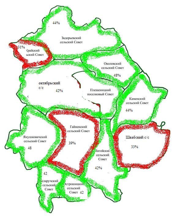 Карта логойского района со спутника